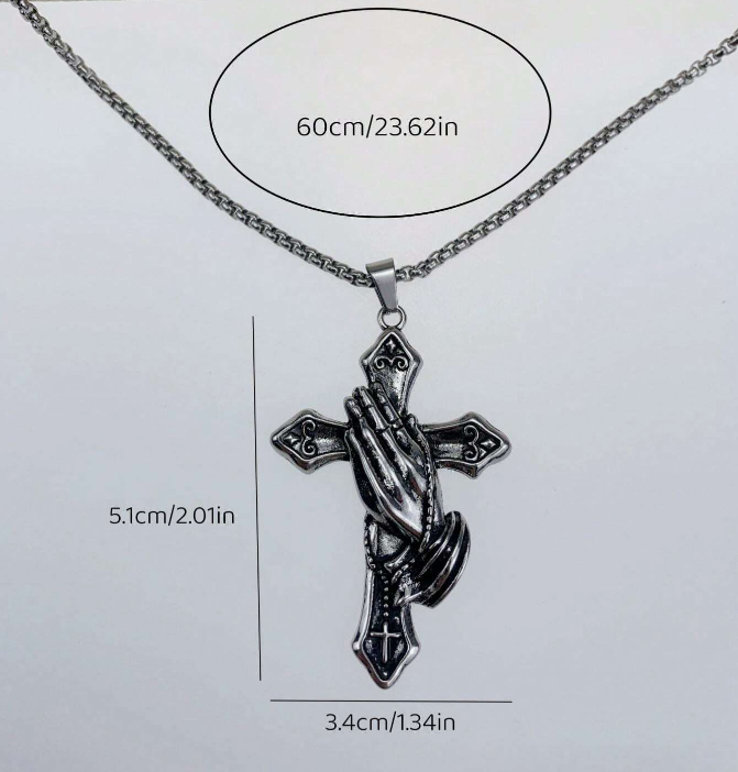✝️ Collier homme "Foi en prière"