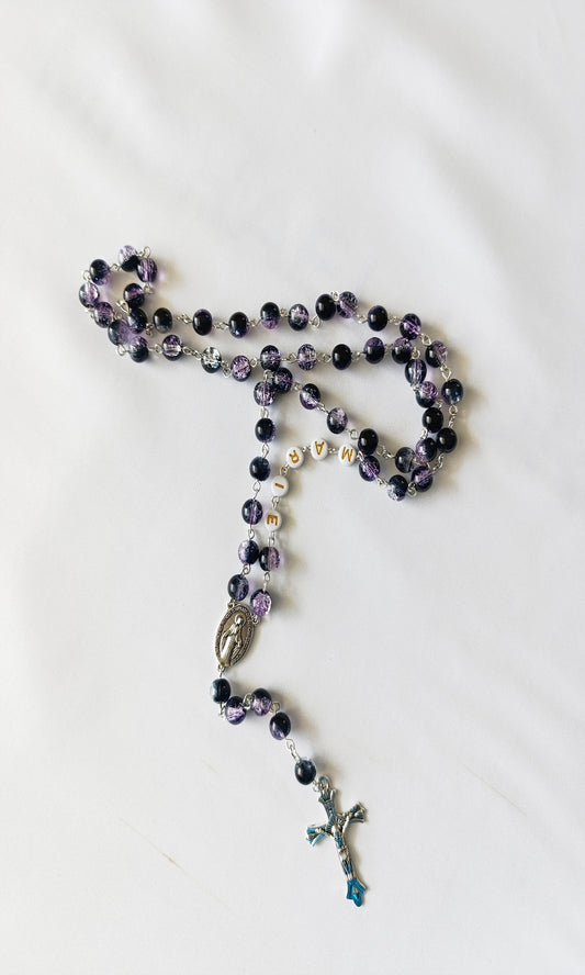 🙏 Chapelet “Marie” – Pureté & Consolation, fait main